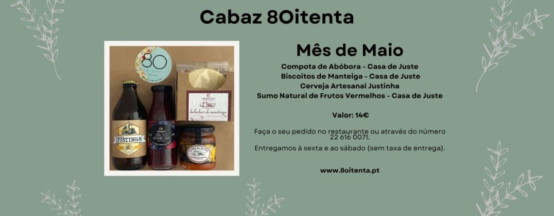 Cabaz 8Oitenta - Mês de Maio_Viagem de Sabores_Convite Perfeito_Dia da Mae